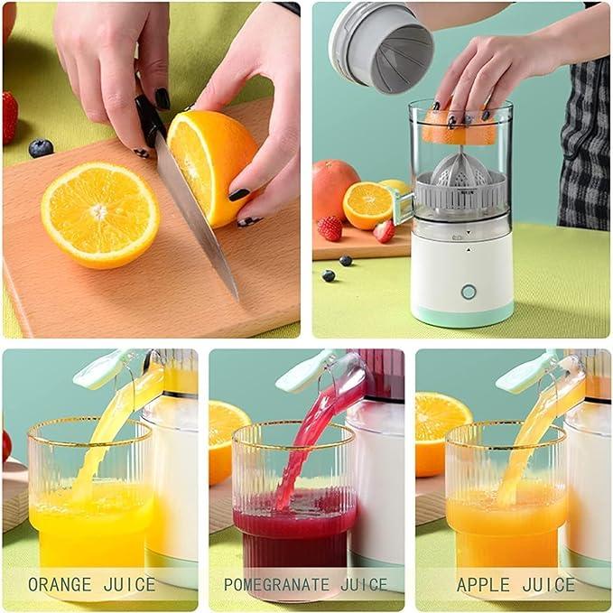 Rechargeable Citrus Juicer, Orange Juicer, Mosambi Juicer, Wireless Portable Juicer Blender with USB Charging Electric Fruit Juicer Machine for Travel & Kitchen Purpose - 1 pc (Multicolor).