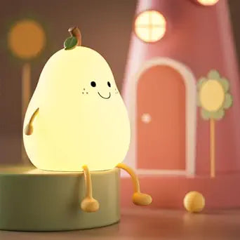 Adorable Pear-Shaped Nursery Lamp - Eye-Caring Multicolor Night Light Bedroom | Best Gift