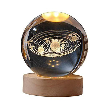 Smart Home 3D Galaxy Crystal Ball Night Light, Crystal Light Night Lamp - instor360.com