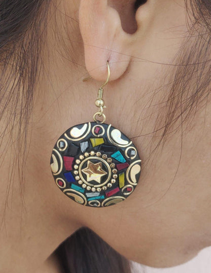 Tibetan Boho Style Round Shape Contemporary Drop Earrings - instor360.com