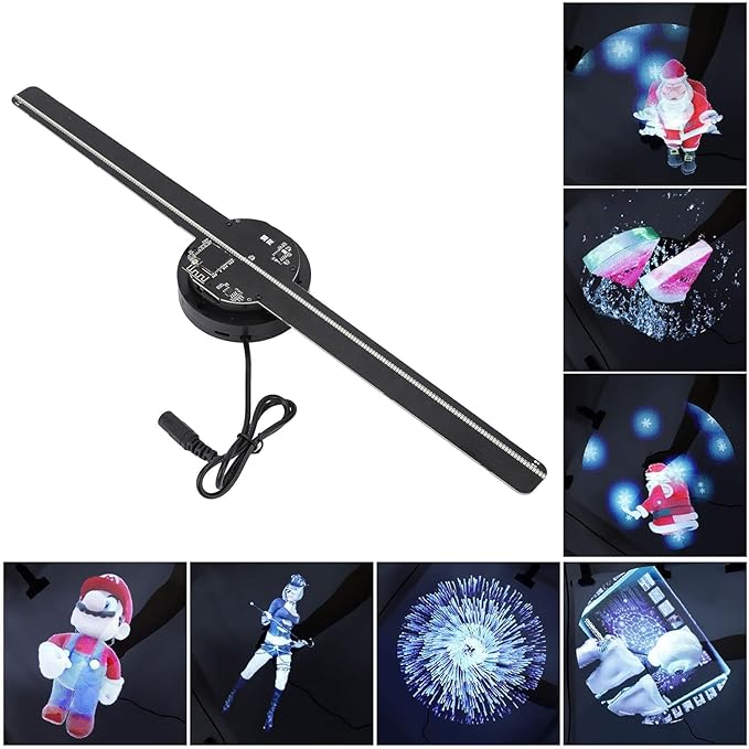 3D Hologram Fan, Hologram Fan Projector Advertising Display for Home, Office and Shops, 42cm Holographic with 700 Video Library, TF Card & Wi-Fi Connectivity. - instor360.com