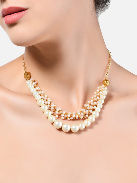Multistranded Pearl Necklace & Earring Set