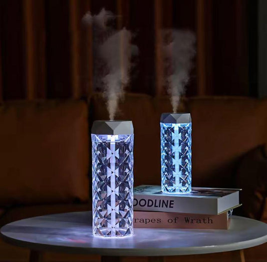 2 in 1 Air Humidifier inbuilt Color Changing Crystal Diamond Table Lamp | Crystal Diamond Light Night Lamp Inbuilt Humidifier | H2O Spray Mist Humidifier Diamond Light Lamp - instor360.com