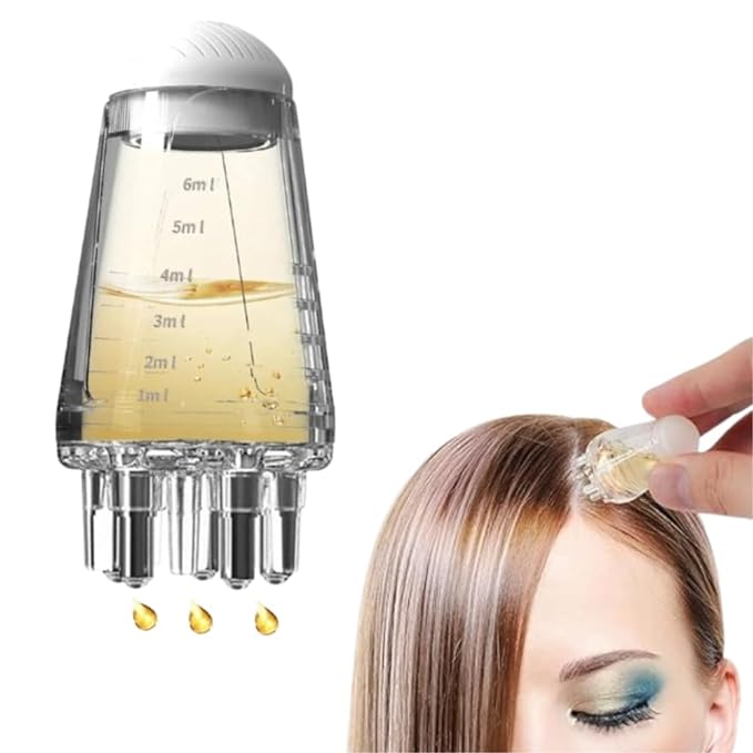 Best Quality Hair Oil Applicator Comb, Smooth Root Comb Applicator Bottle For Scalp Oil, Anti Hair Loss Lotion Dispenser, Anti-Leak, 6Ml Scale Control, Salon Care, Oily/Greasy Hair, Transparent - instor360.com
