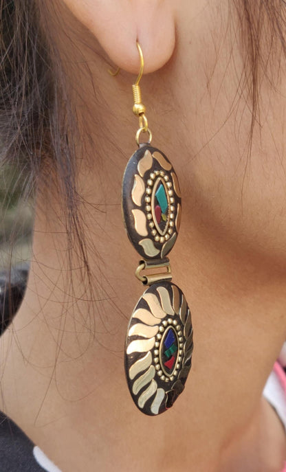 Pinterest Inspired Boho Style Tibetan Contemporary Drop Earrings - instor360.com