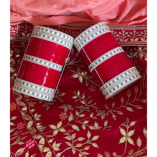 Punjabi Red Bridal Chuda Set - instor360.com
