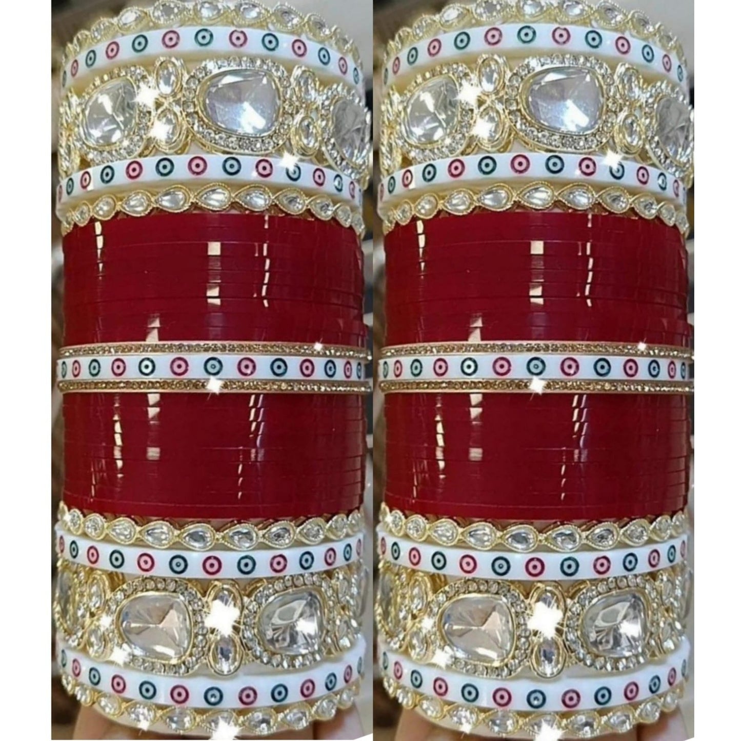Punjabi Red Bridal Chuda Set - instor360.com
