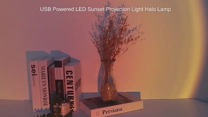 Sunset Lamp Projection: Romantic 16 Colors Changing Night Light with Remote for Family Atmosphere, Perfect for Adults, Children, Couples, Bedroom.