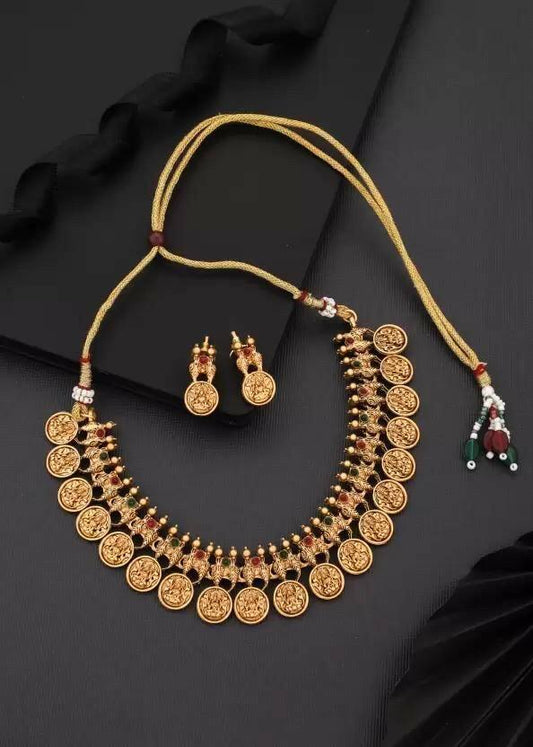 Gold-plated Gold Necklace Jewellery Set (Pack of 1).