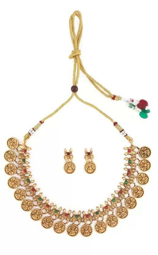 Gold-plated Gold Necklace Jewellery Set (Pack of 1).