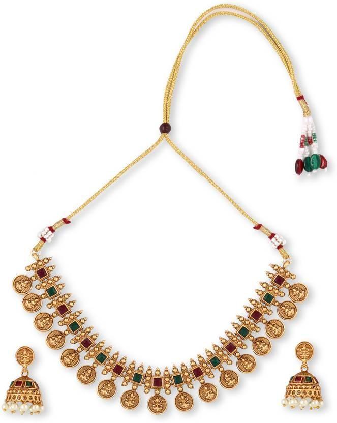 Gold-Plated Traditional Jewellery Set (Pack of 1).